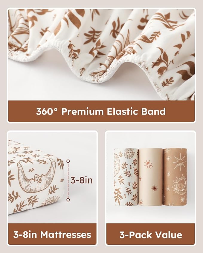 Baby Crib Sheets for Boys Girls, Breathable Soft Microfiber Baby Sheet White - Image 5