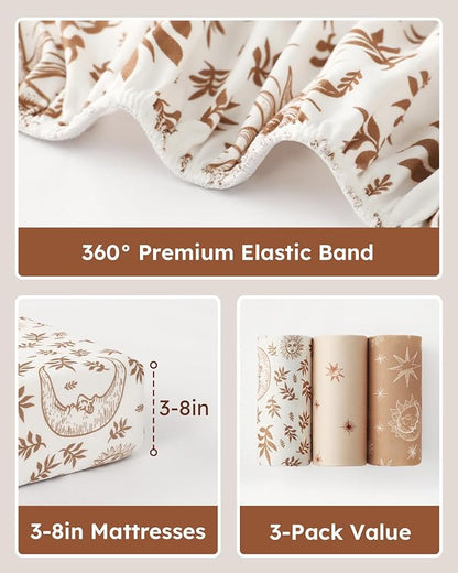 Baby Crib Sheets for Boys Girls, Breathable Soft Microfiber Baby Sheet White - Image 5