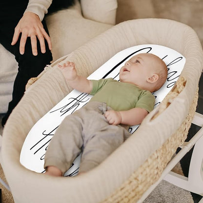Elastic Fitted Bassinet Sheet for Boys and Soft Breathable Jersey Cradle - Image 2