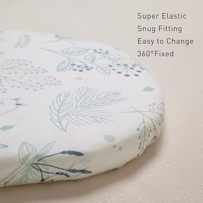 Gllquen Baby Bassinet Sheets 4 Pack, Breathable Cozy Fitted Mattress Sheet - Image 3