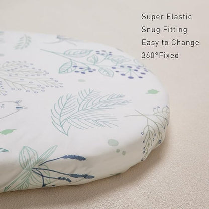 Gllquen Baby Bassinet Sheets 4 Pack, Breathable Cozy Fitted Mattress Sheet - Image 3