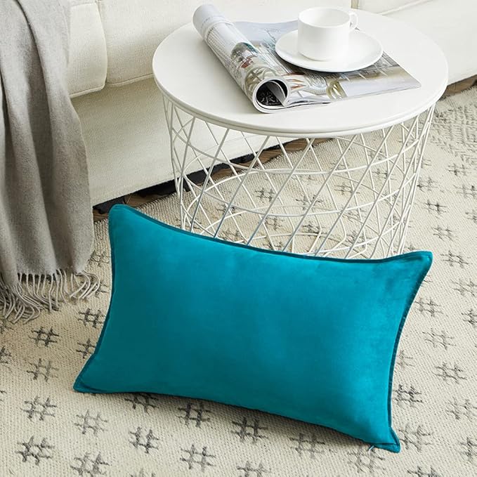 Fancy Homi 2 Packs Premium Faux Suede Decorative Throw Pillow Covers, Super - Image 2