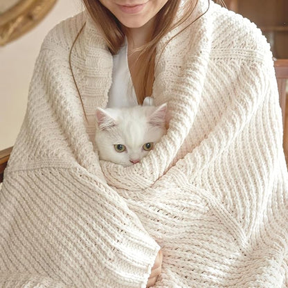 Amélie Home Chevron Chenille Knit Throw Blanket - Image 6