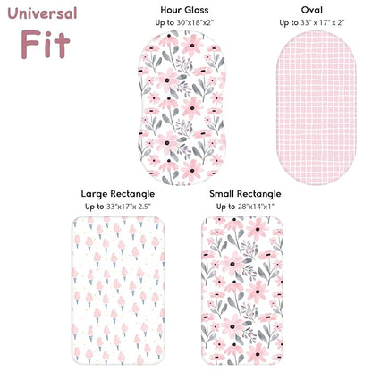 Yoofoss Bassinet Sheets for Baby, Baby Delight, Angelbliss, Soft Breathable - Image 3