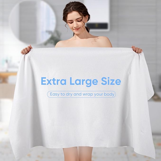 3 Pack Disposable Bath Towel 56'' x 27.5'' Disposable Body Towels - Image 4