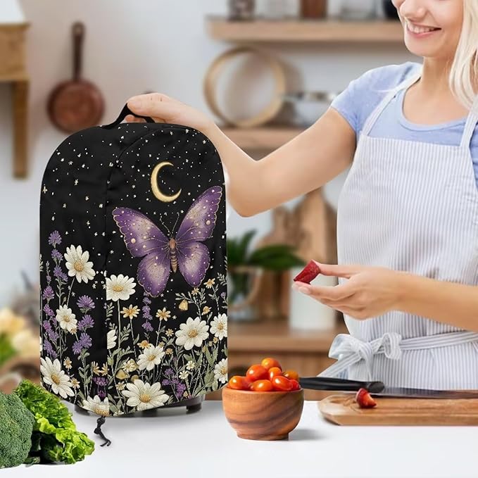 Butterfly Moon Floral Blender Cover Dust Cover Delicate Appliance Dust Cover - Image 3