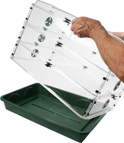 EarlyGrow 95457 24" x 15" x 16.75" Domed Propagator, 3 Side Extenders and - Image 5