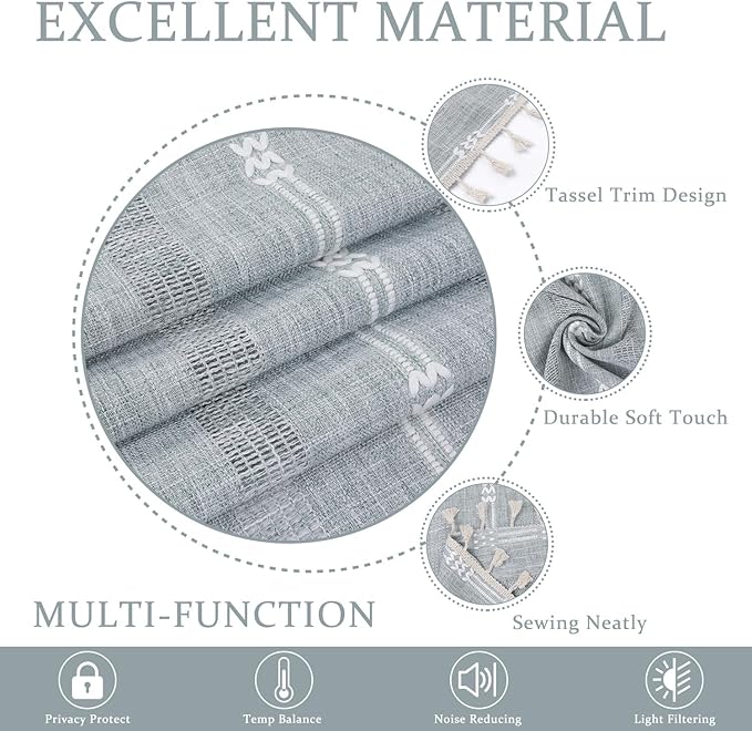ColorBird Boho Curtains 84 Inches - Image 3
