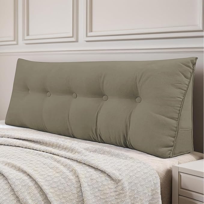 Headboard Pillow Queen, Large Triangular Wedge Headboard Pillow by DANGHOOGYFurnitureCushions