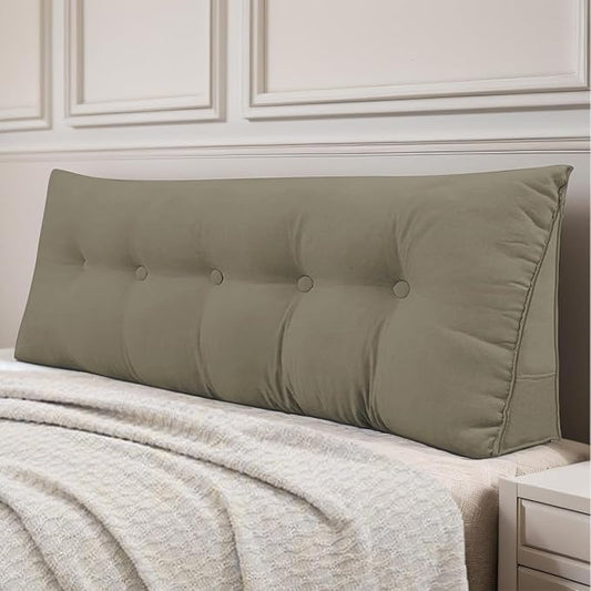 Headboard Pillow Queen, Large Triangular Wedge Headboard Pillow by DANGHOOGYFurnitureCushions