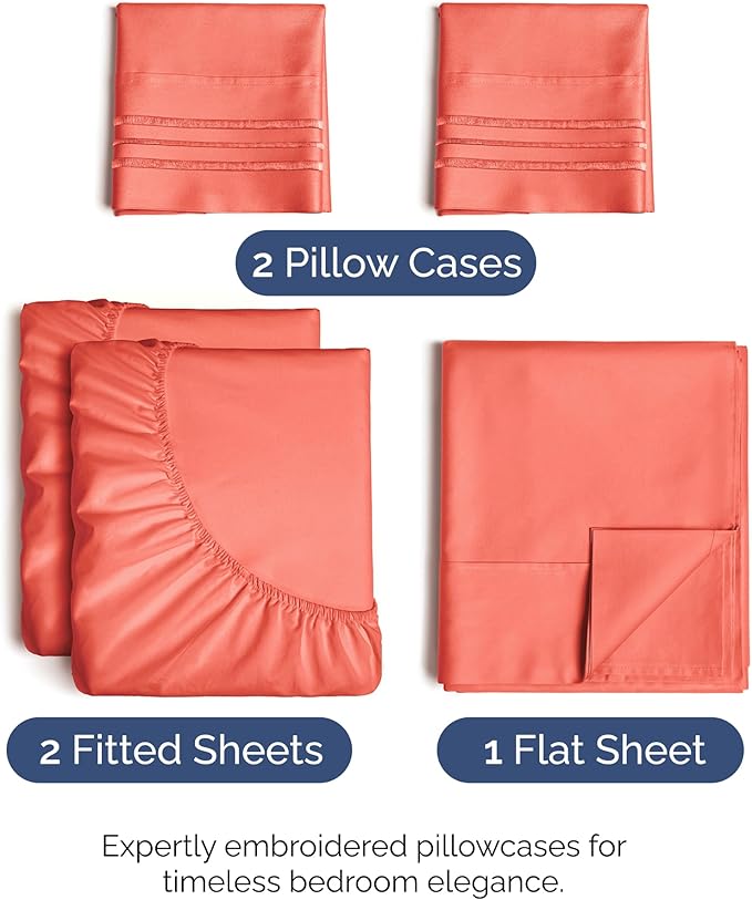 Split King Size 5 Piece Sheet Set - Image 2