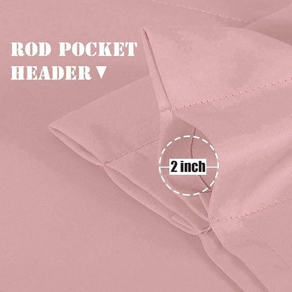 Pink Kitchen Window Valances, Rod Pocket - Image 5