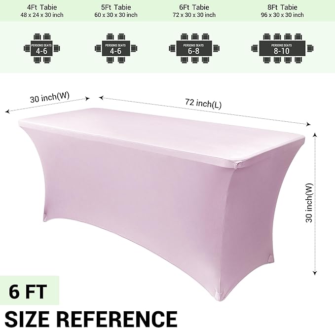 Obstal 6ft Stretch Spandex Table Cover - Image 4