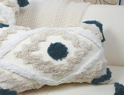 Decorative Farmhouse Throw Pillow Covers 20 x 20, Modern Neutral Couch Pillow - Image 4