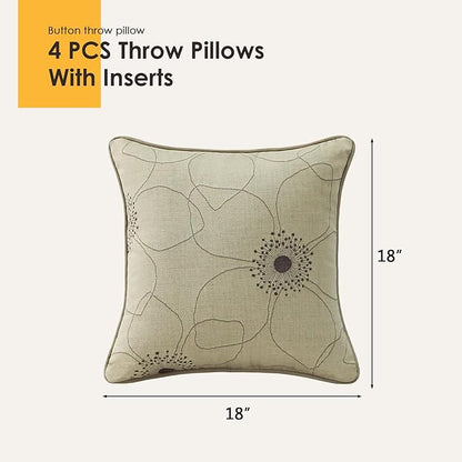 Outdoor Sunbrella Decorative Pillows Pack of 4, Allure Dusk - Image 6