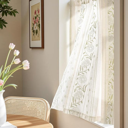 jinchan Winslow Linen Curtains 54 Inch Length Christmas Decorations Farmhouse - Image 2