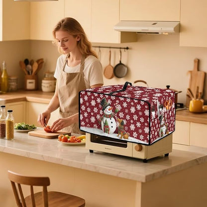 Toaster Oven Dust Cover with Storage Pockets, Protective Decorative Smart Oven - Image 3