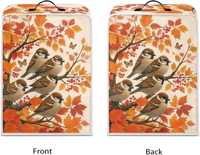 Coffee Maker Cover with Handle Maple Cardinal Dust Protection Washable Foldable - Image 2