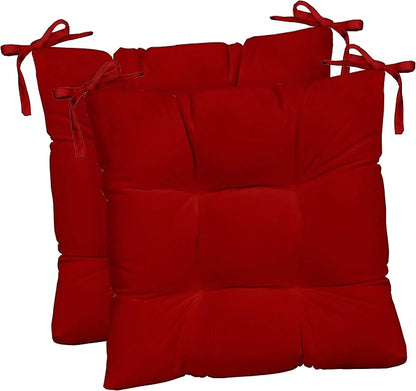 RSH DECOR: Outdoor Tufted Seat Cushions Set of 2 | 17" x 17" | All-Weather Spun by RSHDECOR
