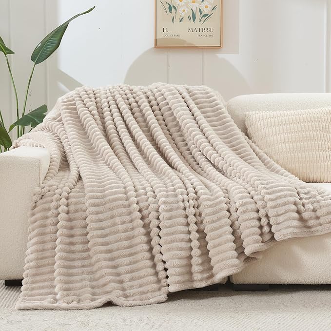 NEWCOSPLAY Super Soft Queen Blanket Linen Premium Silky Flannel Fleece 3D - Image 8