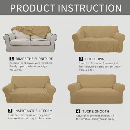 Easy-Going Stretch Loveseat Slipcover 1-Piece Sofa Cover Furniture Protector - Image 8