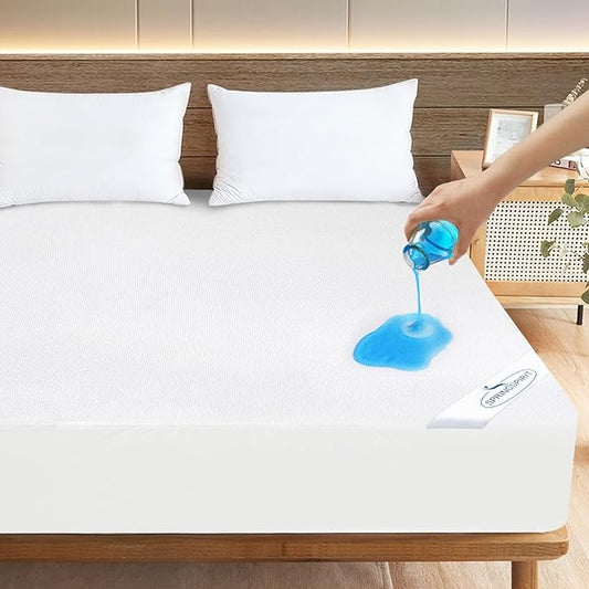 Full Size Mattress Protector Waterproof Mattress Topper Pad Cover Fitted Bed by SpringspiritBedding