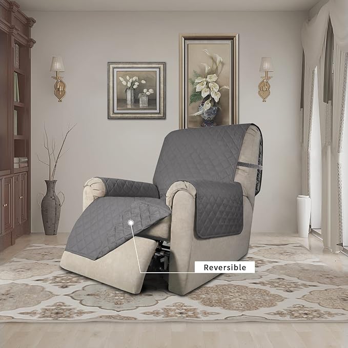 Easy-Going Recliner Chair Slipcover Reversible Sofa Cover Water Resistant Couch - Image 2