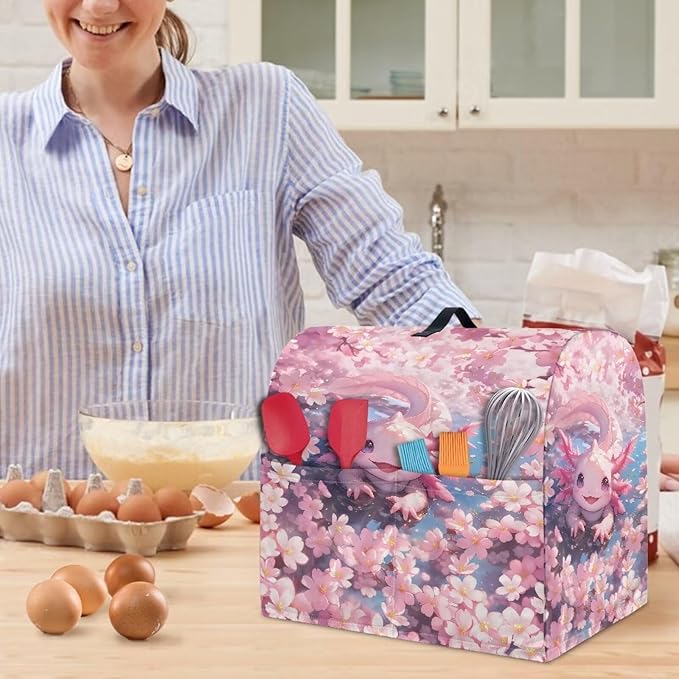 Axolotl Cherry Blossom Stand Mixer Covers Pink Kitchen Decoration Kitchen Aid - Image 5