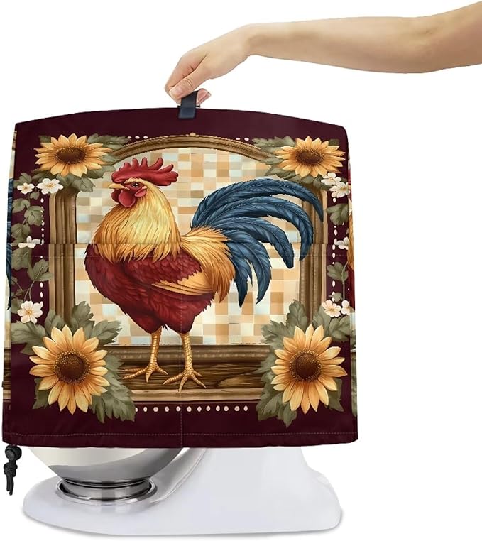 Rooster Sunflower Mixer Covers Washable Stand Mixer Dust Covers Fit Kitchen Aid - Image 4