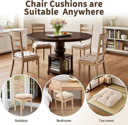 Chair Cushions for Dining Chairs, Tufted Foam Kitchen Chair, Non-Slip Seat - Image 5