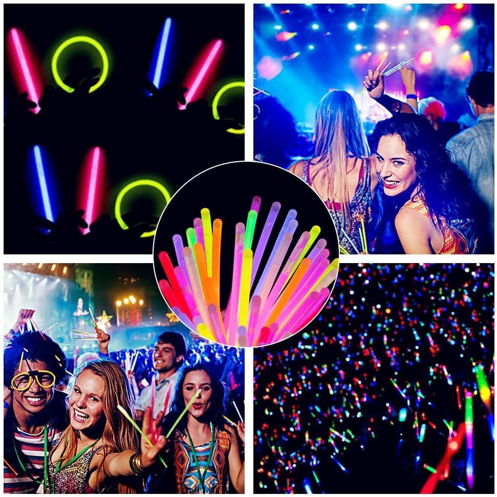 Glow Fever Glow Sticks 200pk Premium Glow in The Dark Light Up with Lanyards, for Party Supplies, Party Favors, Birthday, Halloween, Super Bright, Lasts Up to 12 hrs