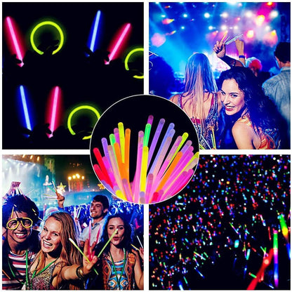 Glow Fever Glow Sticks 200pk Premium Glow in The Dark Light Up with Lanyards, for Party Supplies, Party Favors, Birthday, Halloween, Super Bright, Lasts Up to 12 hrs