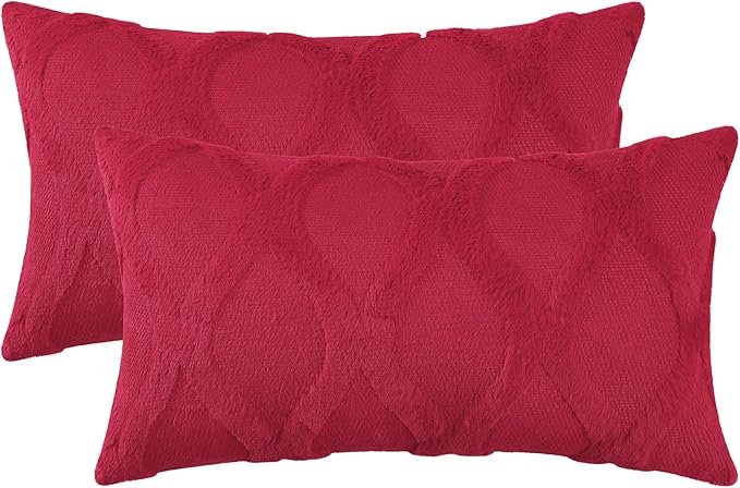 decorUhome Christmas Throw Pillow Covers 12x20 Inch Set of 2, Soft Plush Faux - Image 7