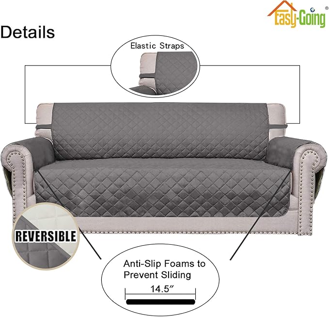 Easy-Going Sofa Slipcover Reversible Loveseat Sofa Cover Couch Cover - Image 3