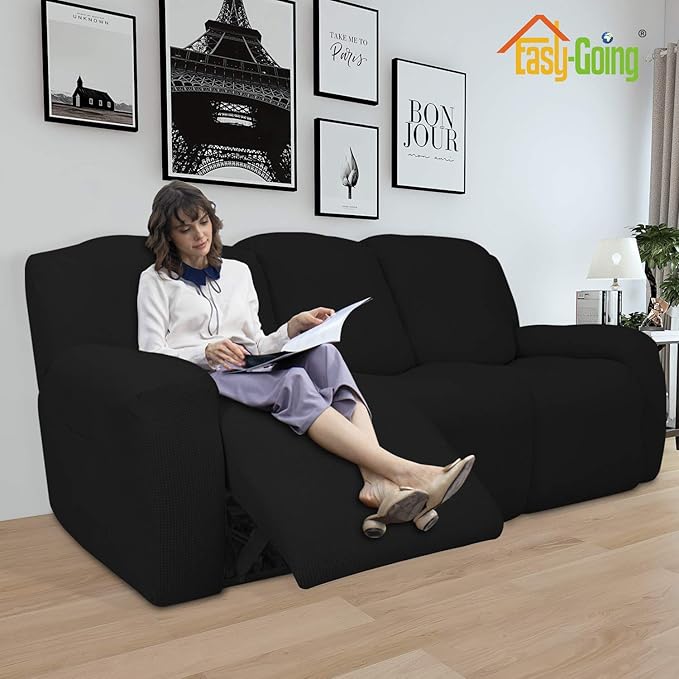 Easy-Going 8 Pieces Recliner Sofa Stretch Sofa Slipcover Sofa Cover Furniture - Image 2