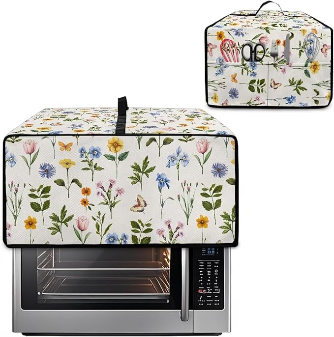 Toaster Oven Dust Cover with Side Pockets, Washable Convection Oven Cover Small - Image 2