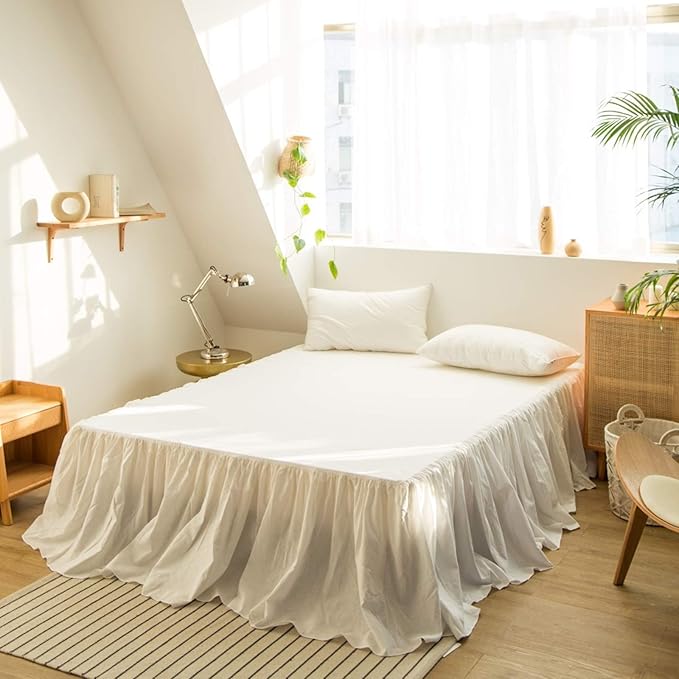 BISELINA French Linen Bed Skirt by BISELINA