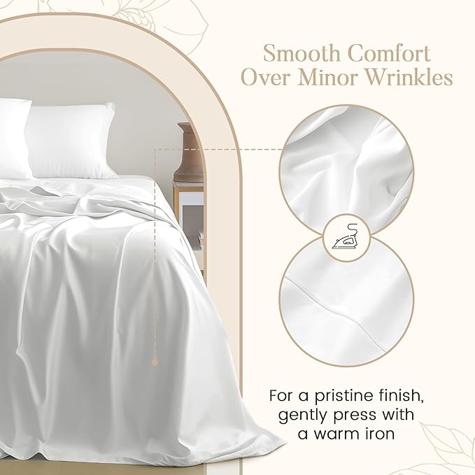 Egyptian Cotton Sheets King Size Sheets Deep Pocket Set, 800 Thread Count 4 - Image 6