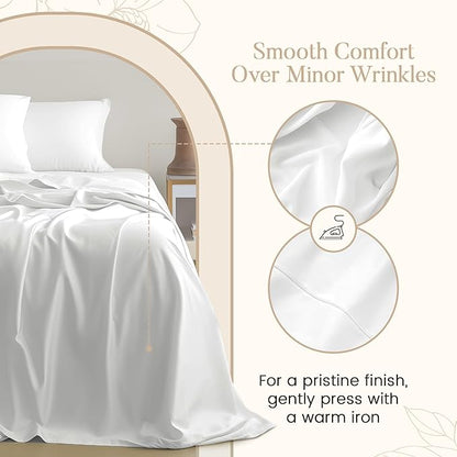 CHATEAU HOME COLLECTION 100% Cotton Bed Sheets Twin Size Sheet Set, No Pilling - Image 3