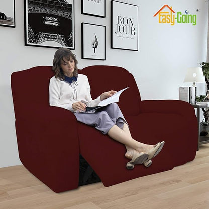 Easy-Going 6 Pieces Recliner Loveseat Stretch Sofa Slipcover Sofa Cover - Image 2