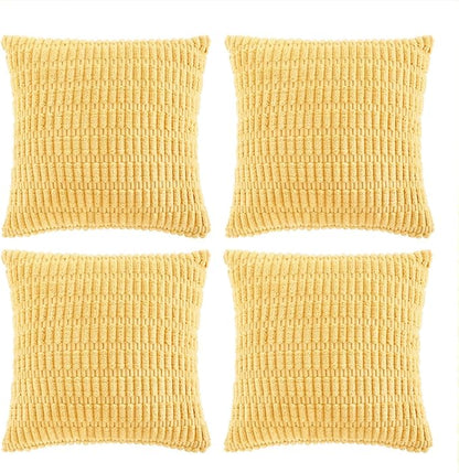 Fancy Homi 4 Packs Yellow Spring Decorative Throw Pillow Covers 16x16 Inch by Fancy+Homi