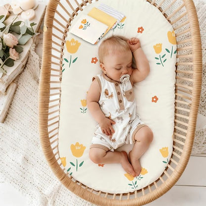 3 Pack Stretchy Bassinet Sheets - Image 6