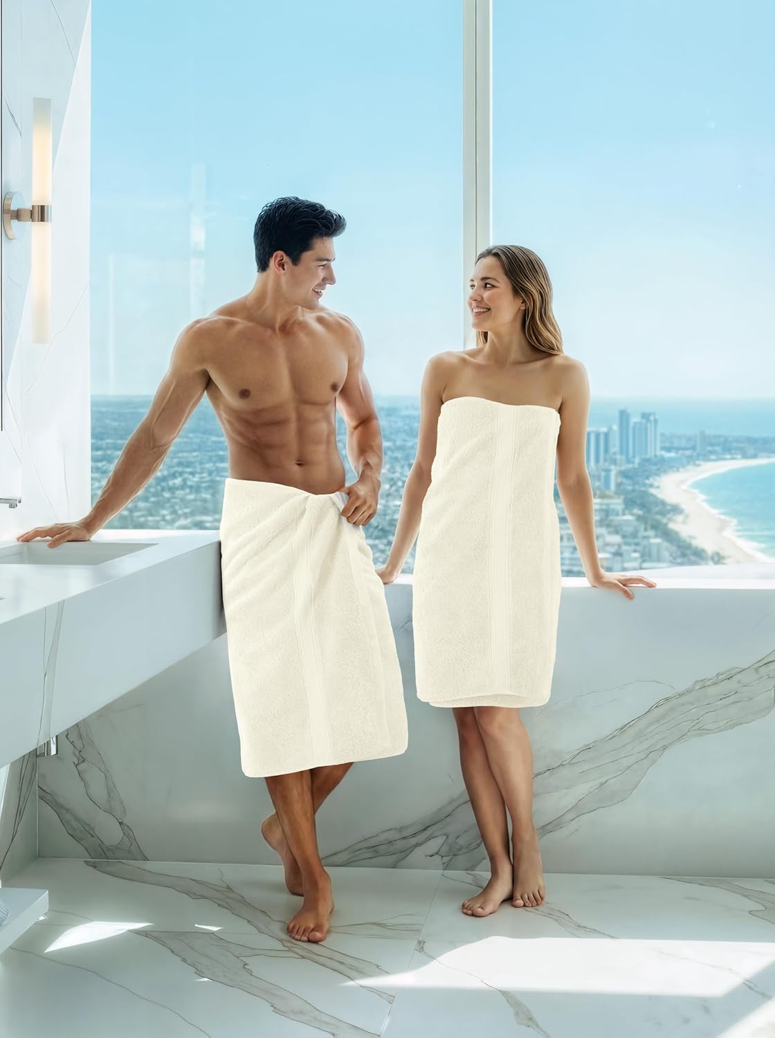 utopia towels 4 pack premium bath towels, 27x54 on a desk or shelf