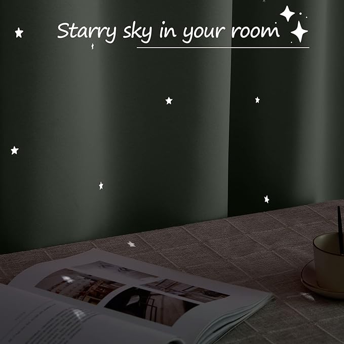 NICETOWN Kids Curtains for Bedroom Thermal Insulated Twinkle Star Curtains for - Image 6