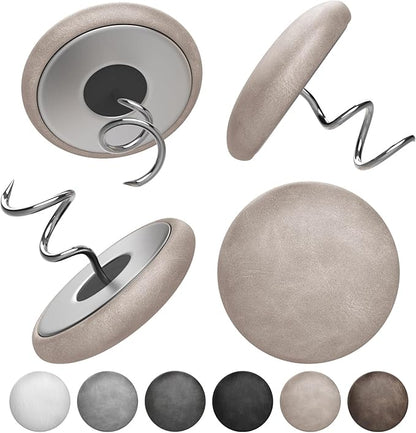 Leather Upholstery Twist Pins for Bed Skirts – 12 Pack Fabric Holders and Tacks by MAICOBI