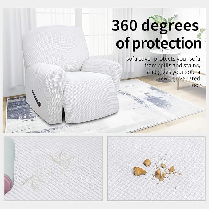 Easy-Going 4 Pieces Oversized Recliner Stretch Sofa Slipcover Sofa Cover - Image 3