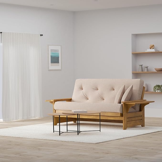 Nirvana Futons Brentwood Tray Arm Futon Sofabed Set - Image 2
