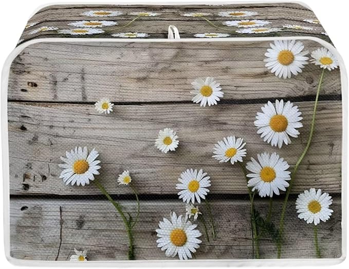 Old Wooden Daisy Printed Appliance Cover by Baxinh