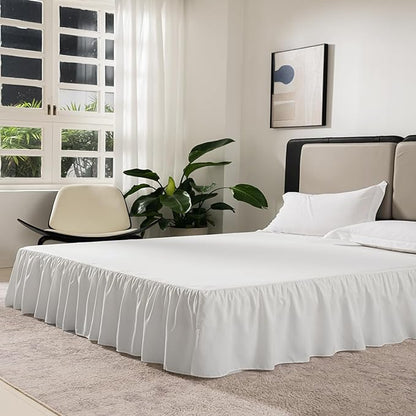 Ivory Bed Skirt Full Size Ruffled Bed Skirt - Image 3