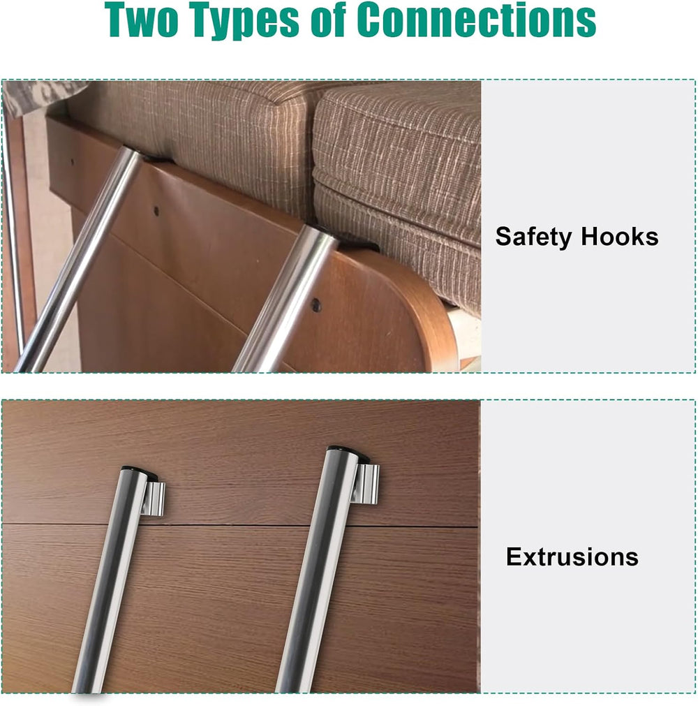 72" Aluminum RV Bunk Ladder, Integrated Camper Bunk Bed Ladder